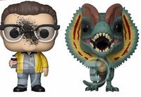 0 Dennis Nedry and Dilophosaurus Jurassic Park Funko pop