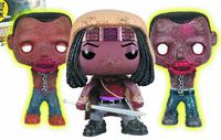 0 Muddy Glow Michonne, Michonnes Pet 1&2 The Walking Dead Previews Exclusive The Walking Dead Funko pop