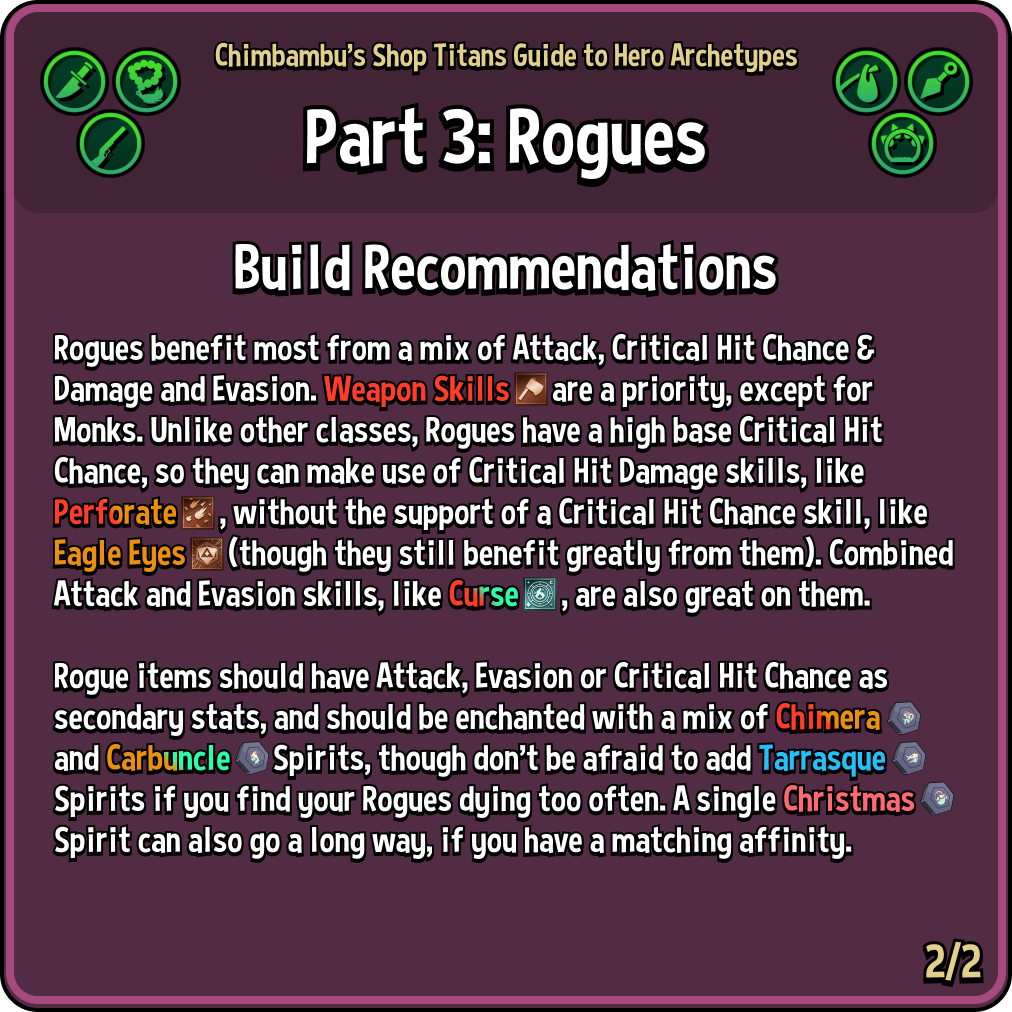 Shop Titans Game Rogue hero builds visual guide image 2